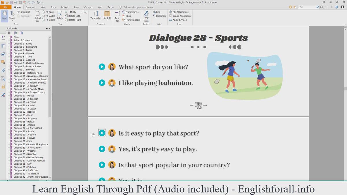 'Video thumbnail for English Conversation About Sports'