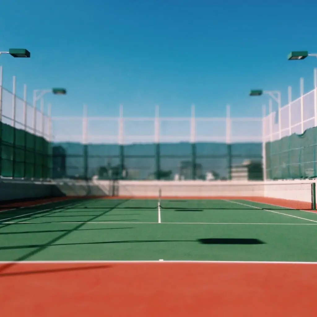 Verschillende tennisbanen